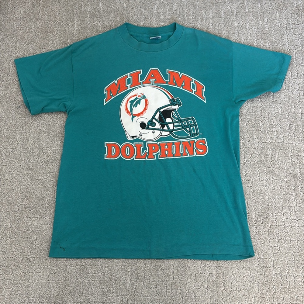 Vintage single stitch Miami Dolphins Tee trench buffalo New York